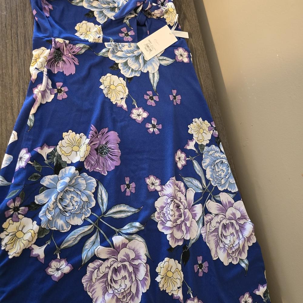 Candie's Blue Floral Midi Dress